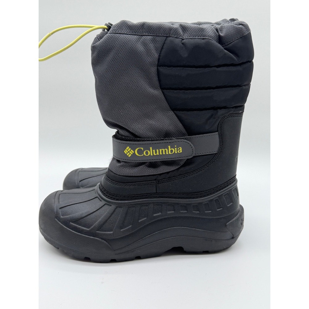 Columbia Powderbug Plus II Kids Snow Boots‎ Black Grey 400g Insulation Size 4